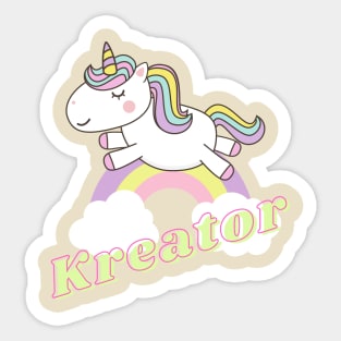 kreator ll unicorn Sticker